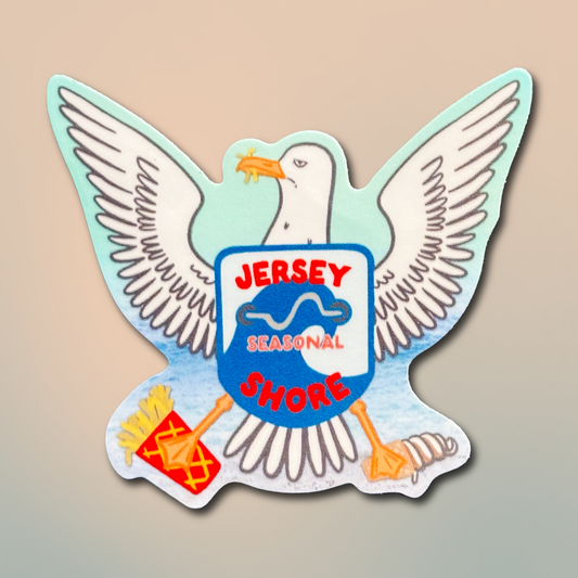 Jersey Shore Seagull Sticker