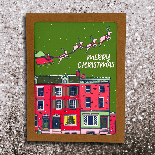 Santa's Sleigh Holiday Greeting Card Boxed Set of 6