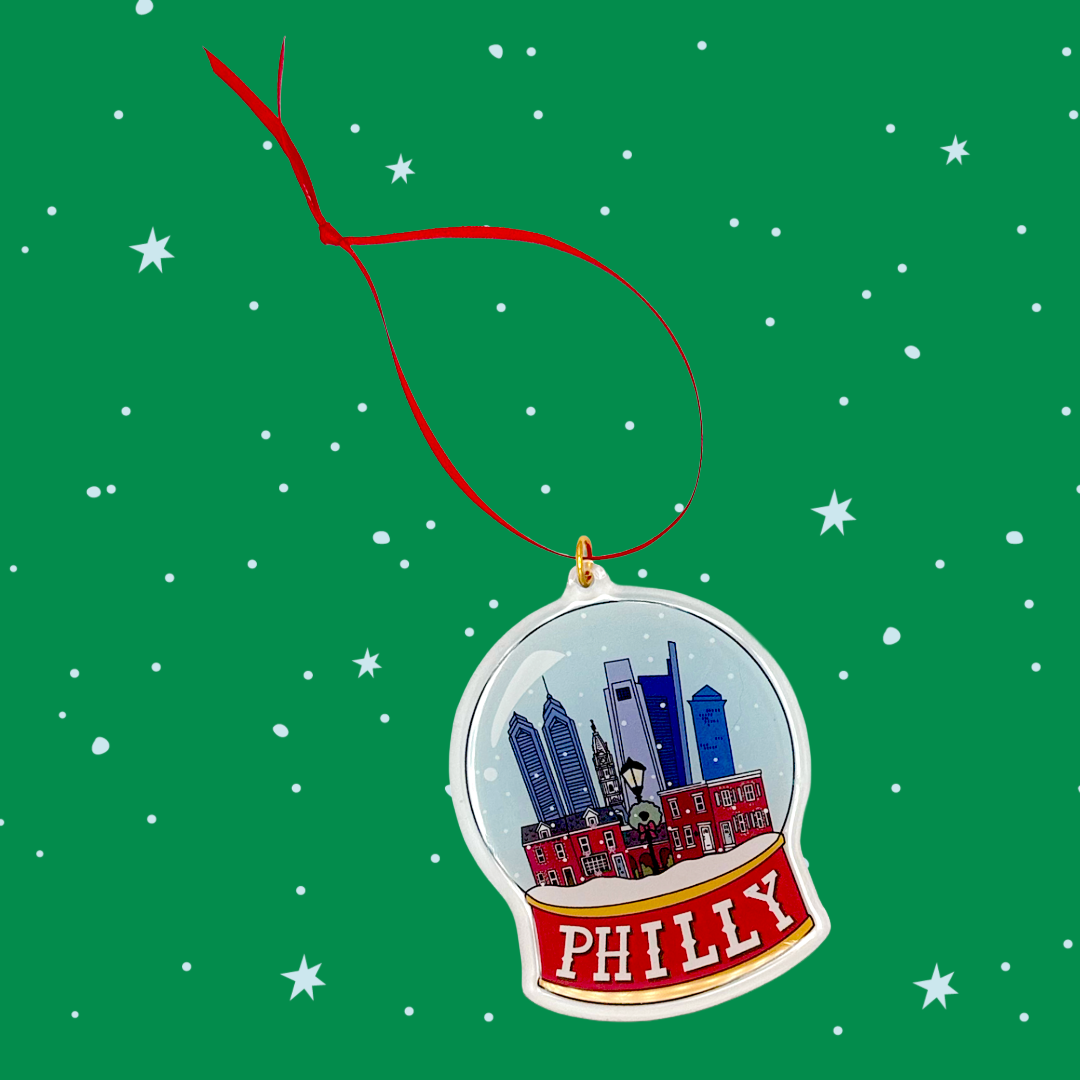 Philly Snowglobe Acrylic Ornament