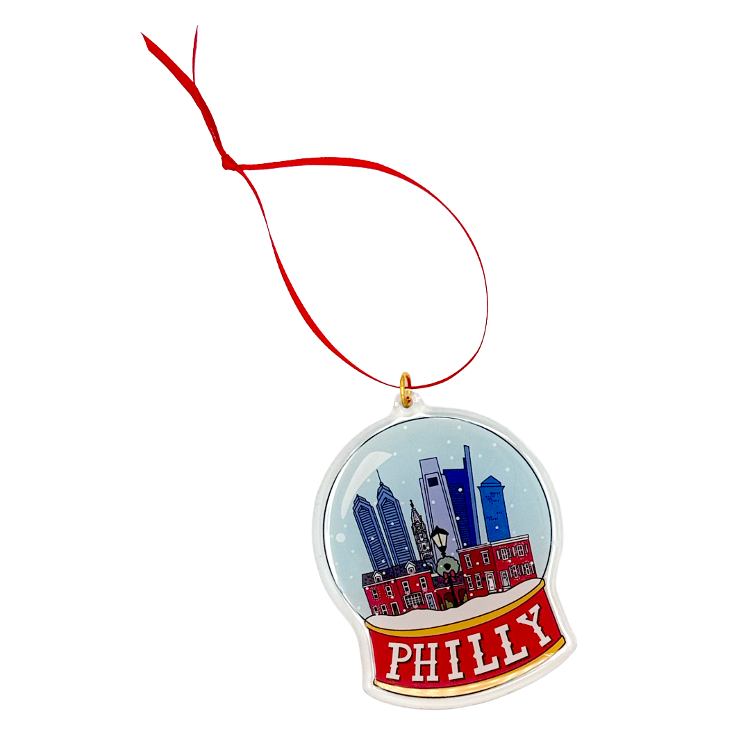 Philly Snowglobe Acrylic Ornament