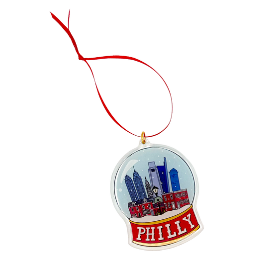 Philly Snowglobe Acrylic Ornament