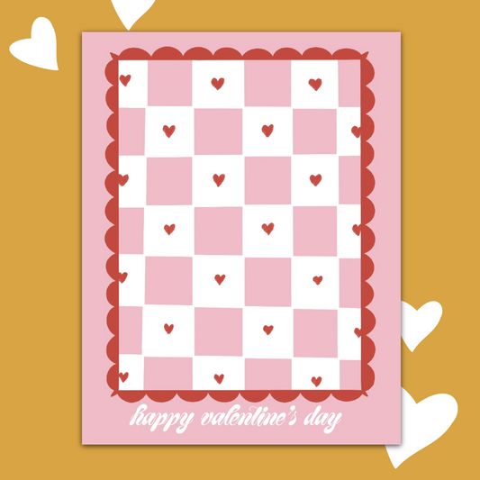 Check Valentine's Day Greeting Card
