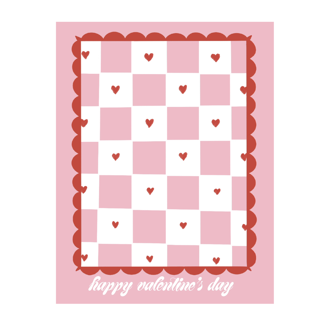 Check Valentine's Day Greeting Card
