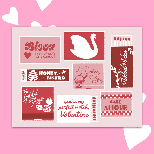 Matchboxes Valentine's Day Greeting Card