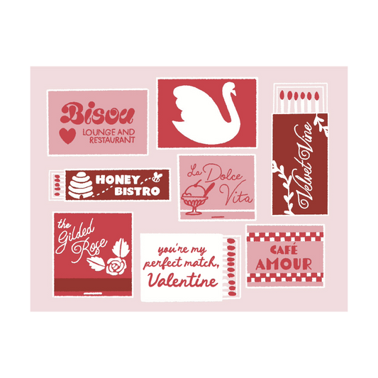 Matchboxes Valentine's Day Greeting Card