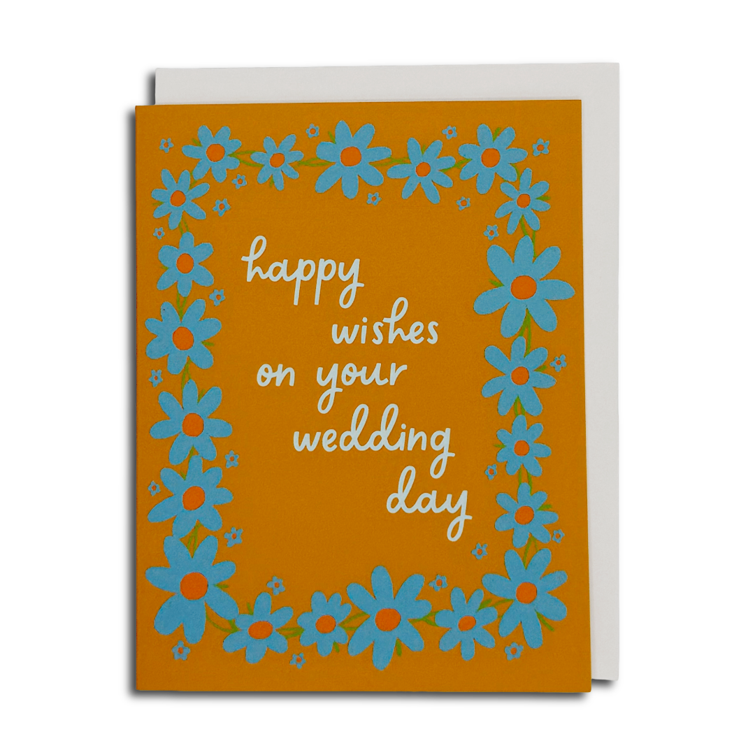 Flower Chain Wedding Card