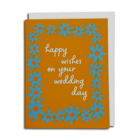 Flower Chain Wedding Card